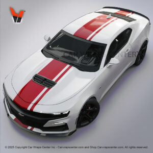 Car Decal Single offset pin Rally Stripe