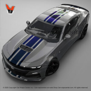 Triple Racing Stripe Style Car Decal
